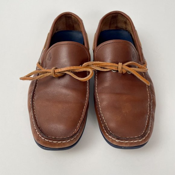 Salvatore Ferragamo Brown Leather Driving Loafers Mocassin Slip On Shoes, Sz 7.5 - Picture 4 of 11